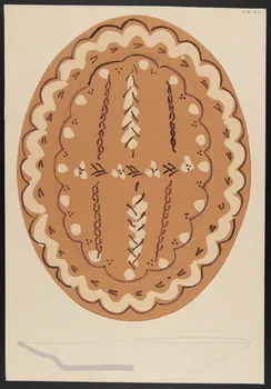 René Coz ; Pierre Henri Felden dessin Plat ovale 1943 1985.51.17 Photo