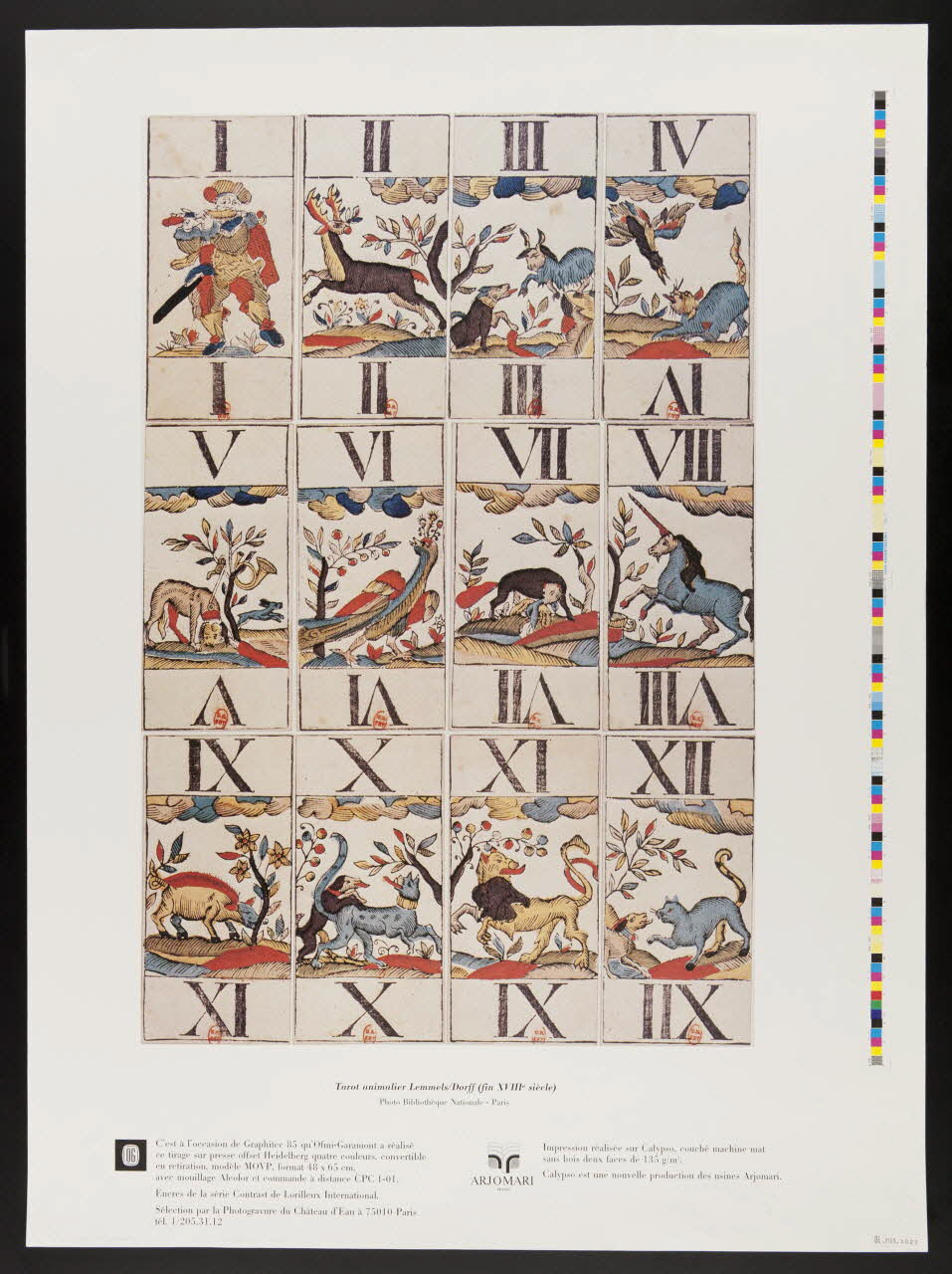 estampe Tarot animalier LemmelsDorff (fin XVIIIe siècle) 1985.51.178 Photo