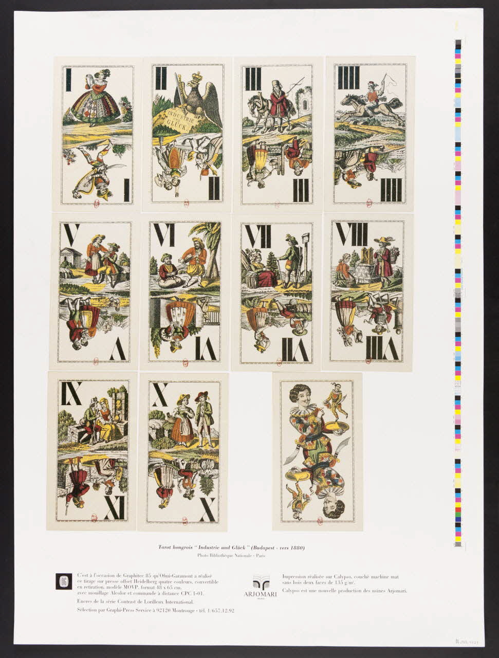estampe Tarot hongrois "Industrie und Glück" (Budapest - vers 1880) 1985.51.181 Photo