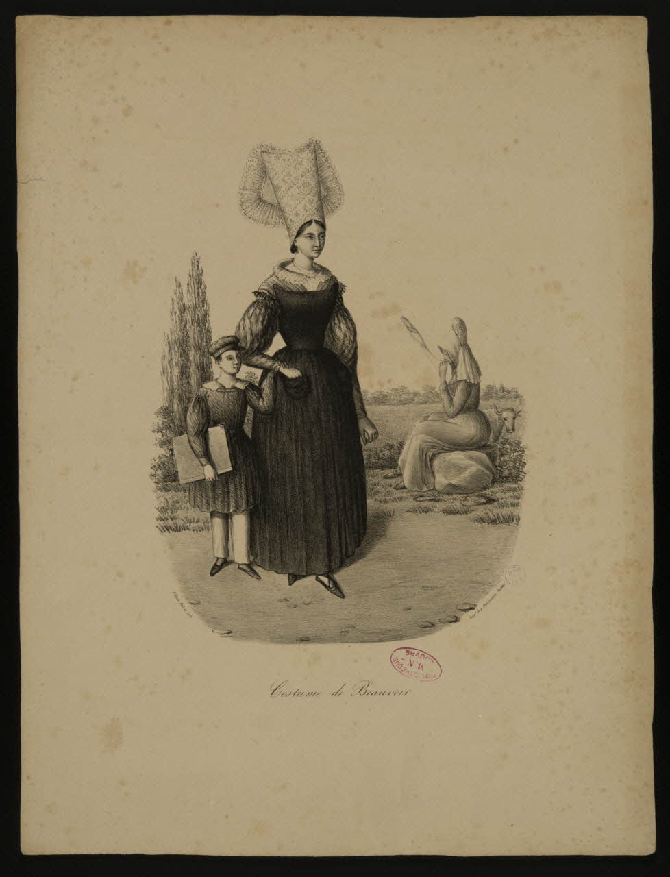 estampe Costume de Beauvoir. 1985.51.204 Photo