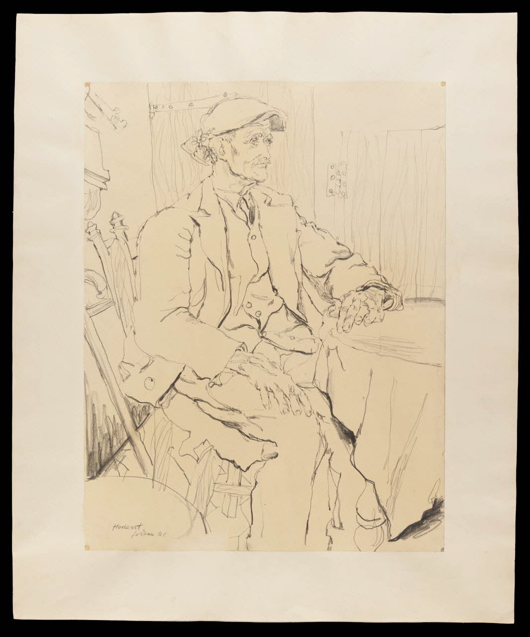 André Jordan dessin Louis Pihan forgeron à Hodent (Vexin français) Hodent 1941 1985.51.215 Photo