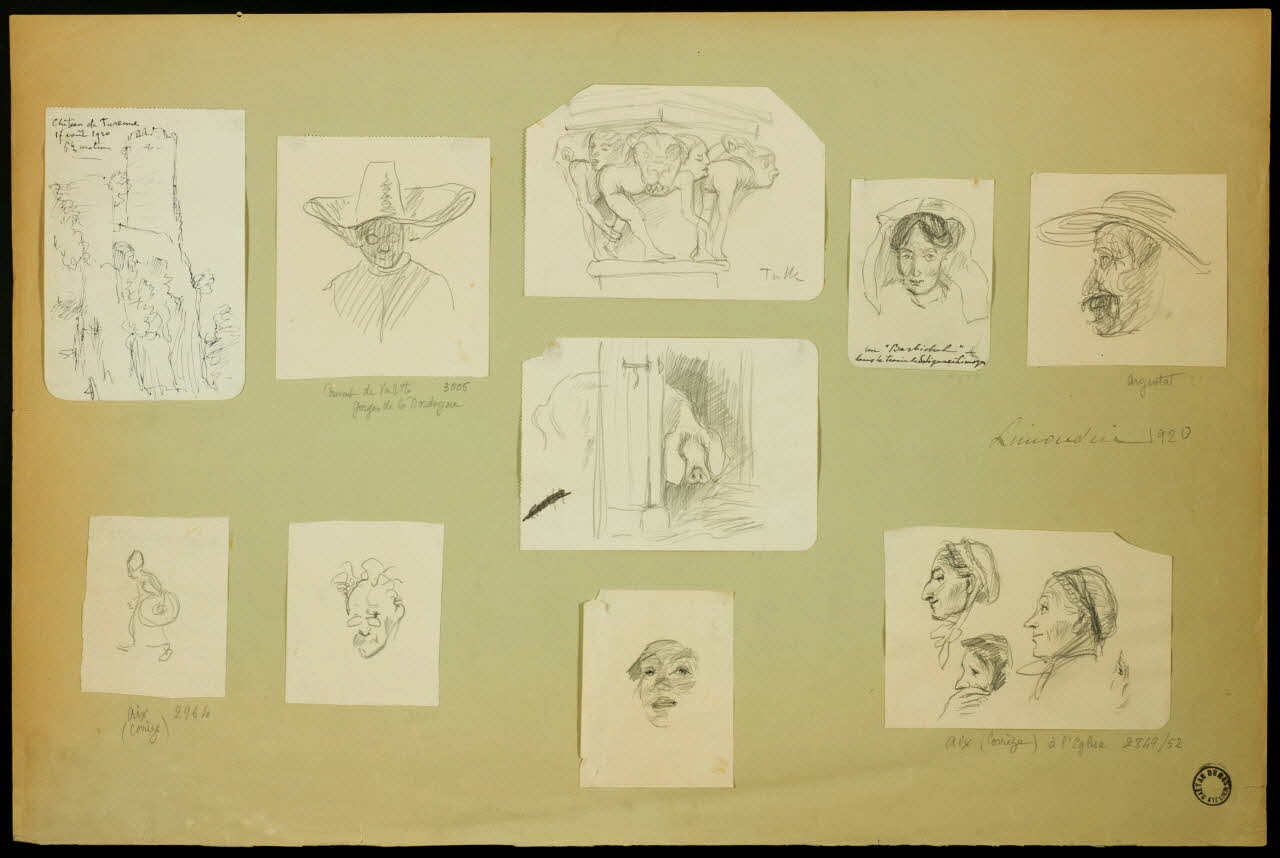 dessin Ensemble de croquis 1985.51.217 Photo