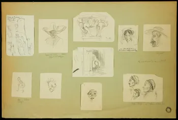 dessin Ensemble de croquis 1985.51.217 Photo
