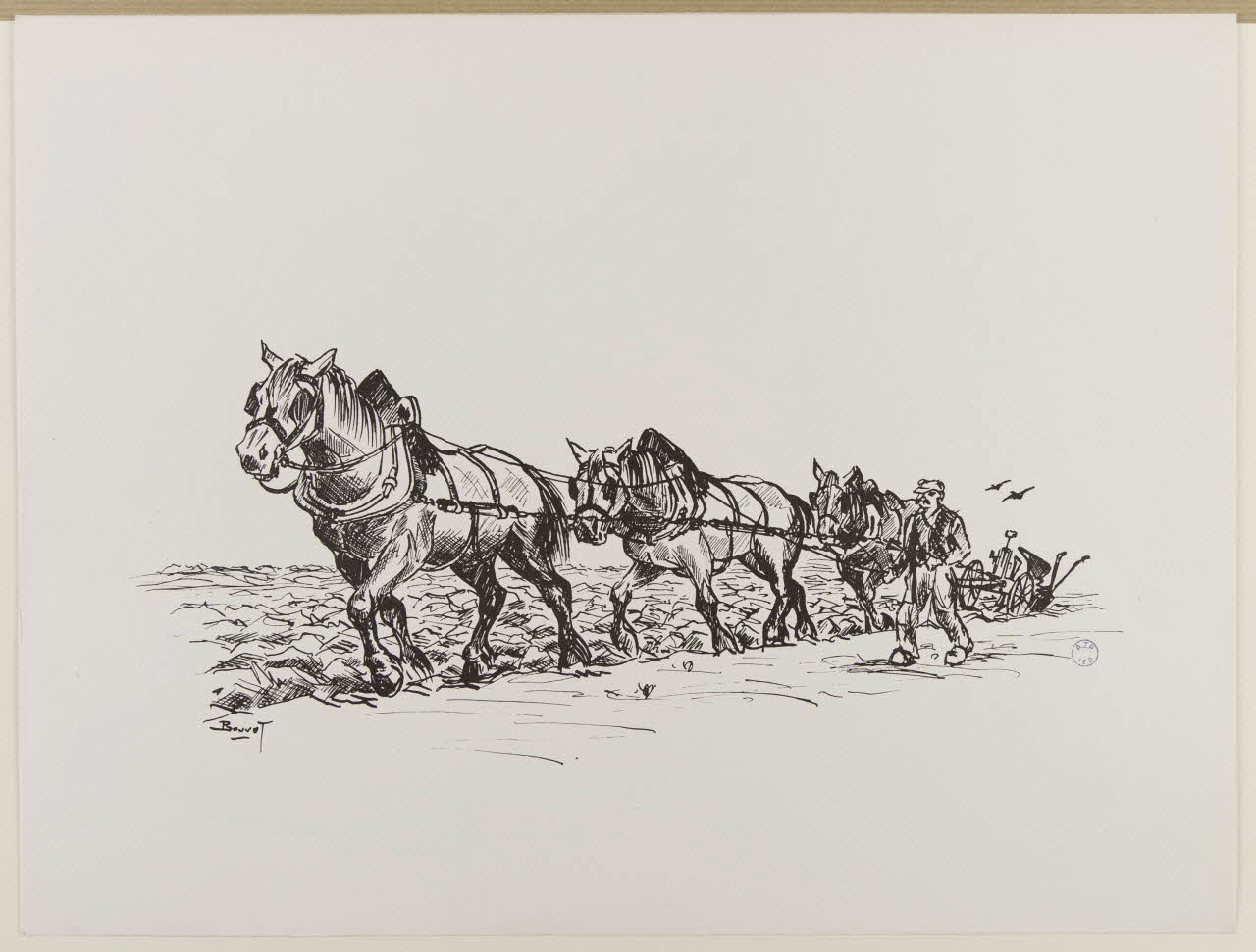 estampe Scène de labour 1985.51.224 Photo