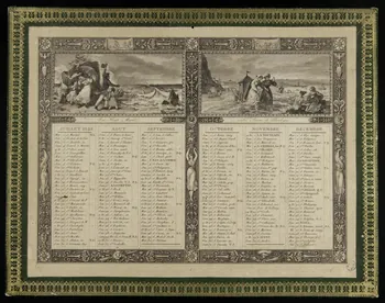 estampe Calendrier pour l'année 1829 1985.51.236  Photo