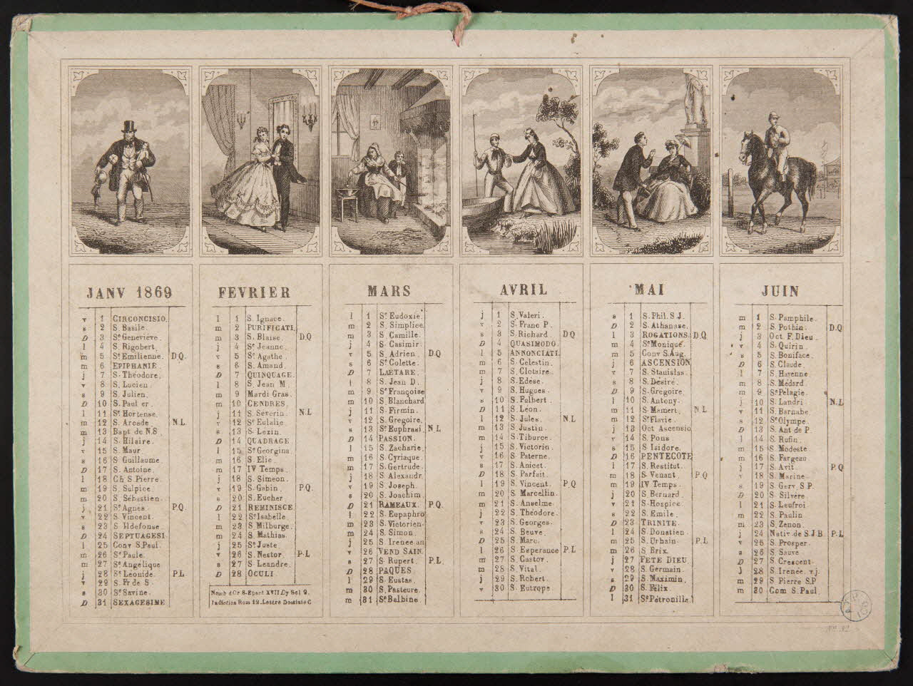 estampe Almanach de 1869 1985.51.237 Photo
