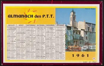 estampe almanach des P.T.T.  1961 1985.51.240  Photo
