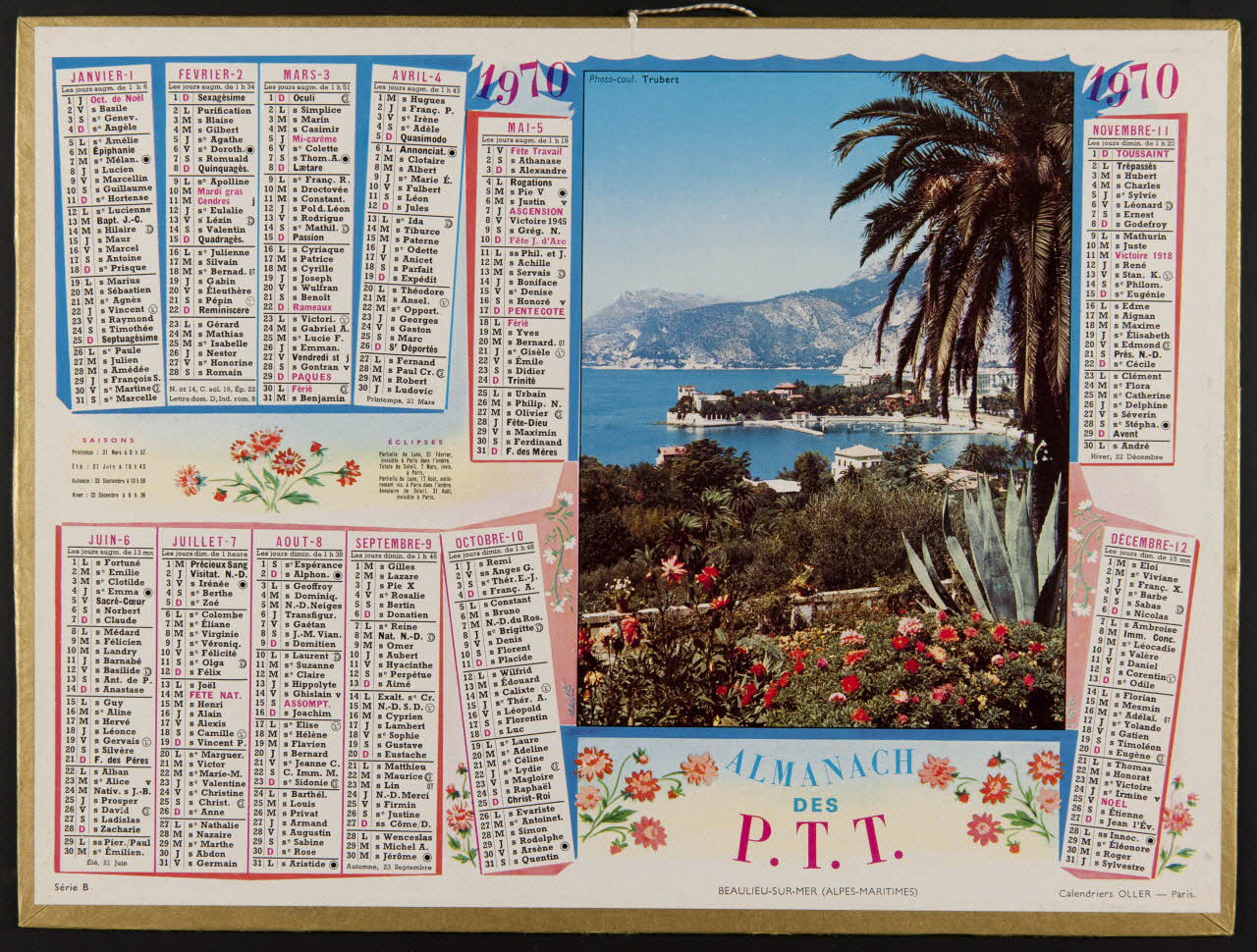 estampe 1970  ALMANACH DES P.T.T. 1985.51.257 Photo