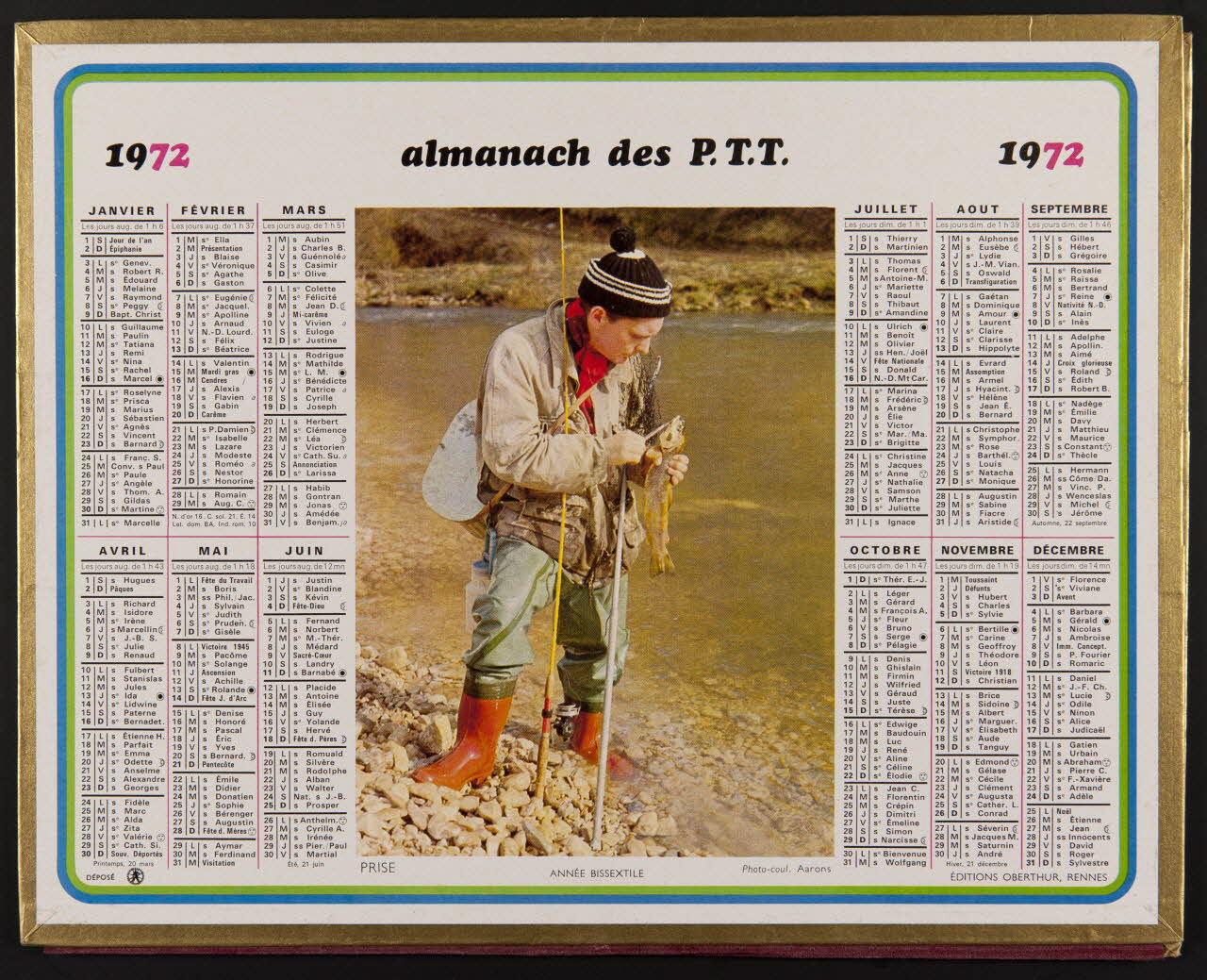 estampe ALMANACH DES P.T.T.  1972 1985.51.260 Photo
