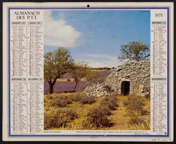 estampe ALMANACH  DES P.T.T.  1975 1985.51.265 Photo