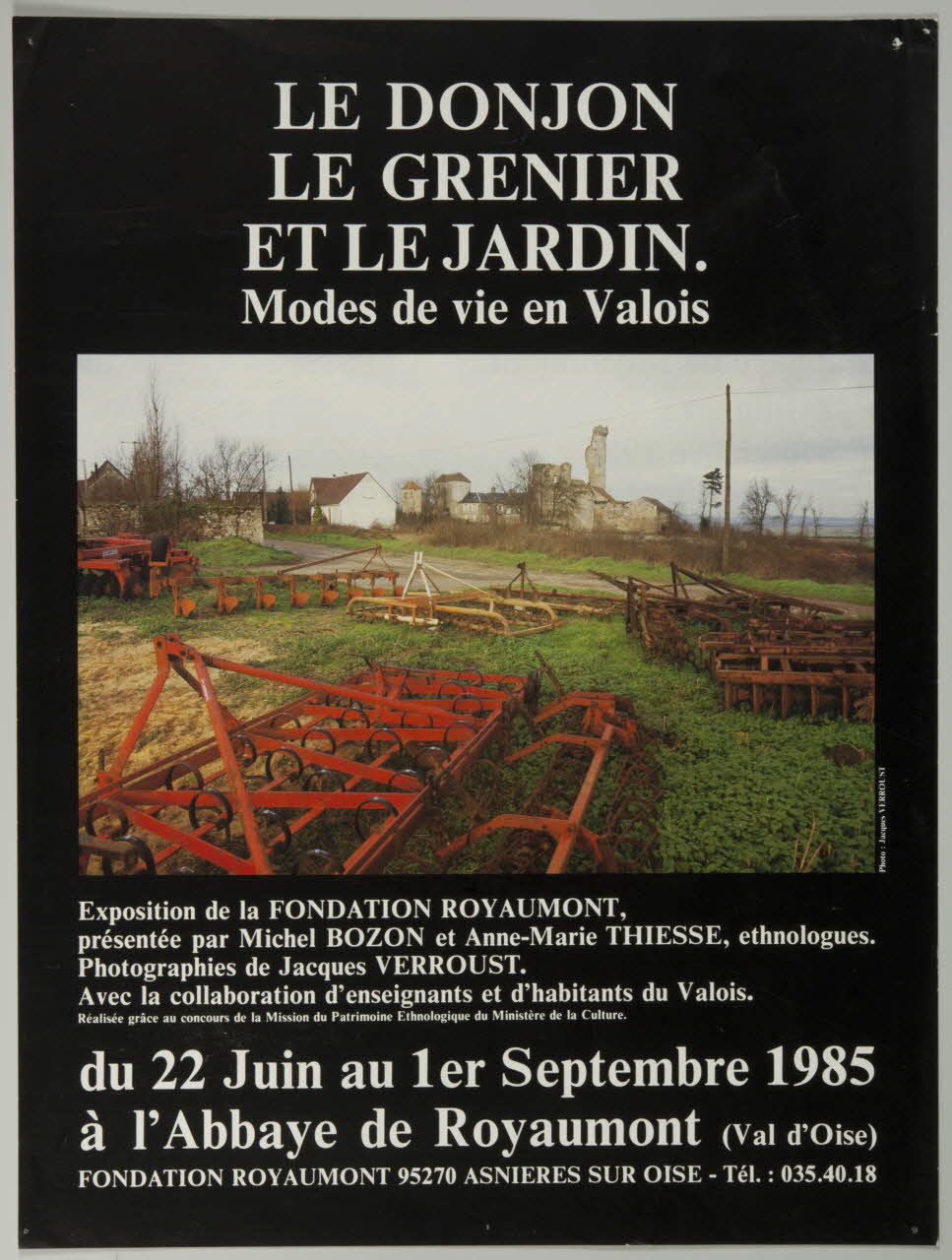 estampe LE DONJON  LE GRENIER  ET LE JARDIN.  Mode de vie en Valois 1985.51.273 Photo