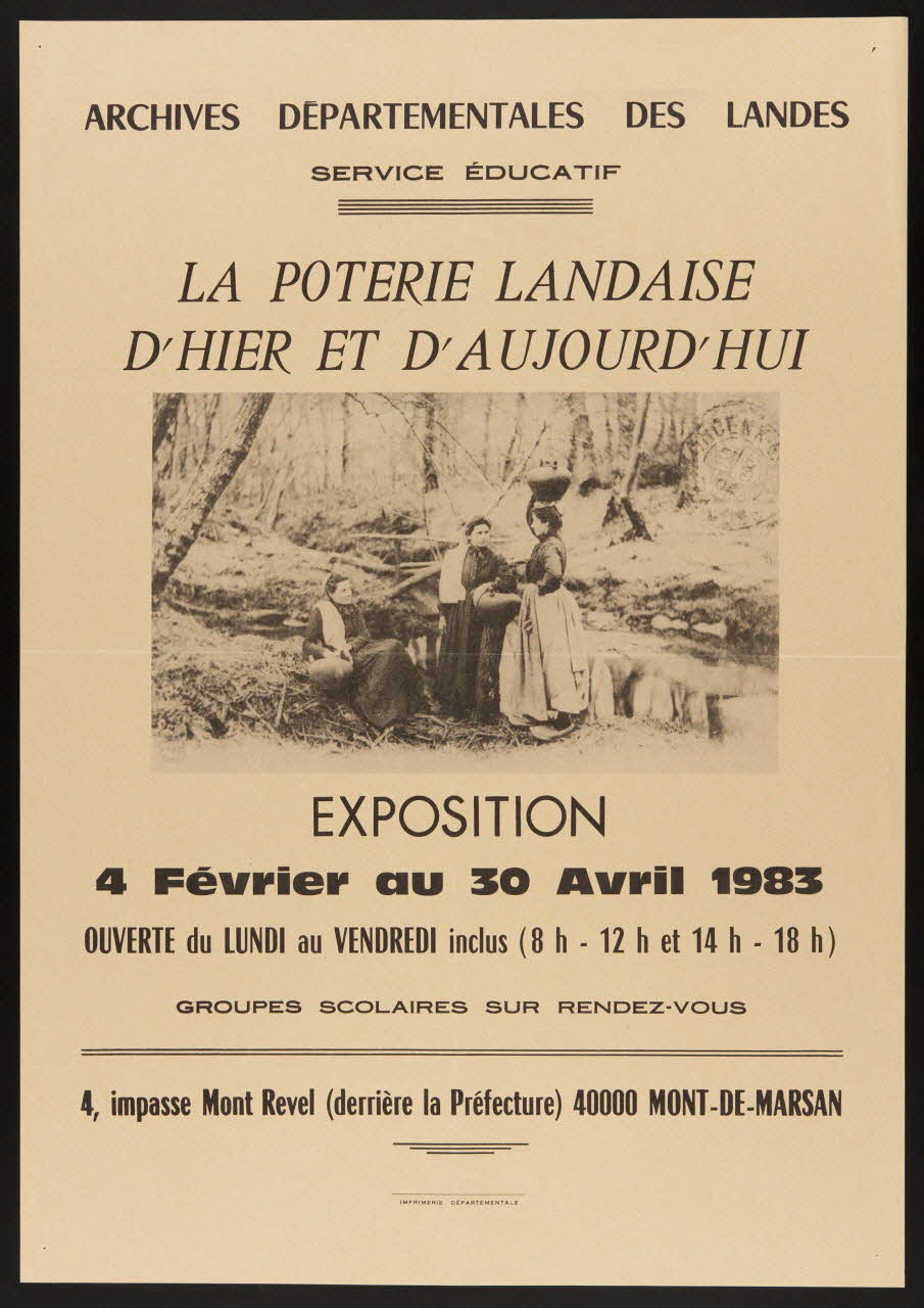 estampe LA POTERIE LANDAISE  D'HIER ET D'AUJOURD'HUI 1985.51.283 Photo