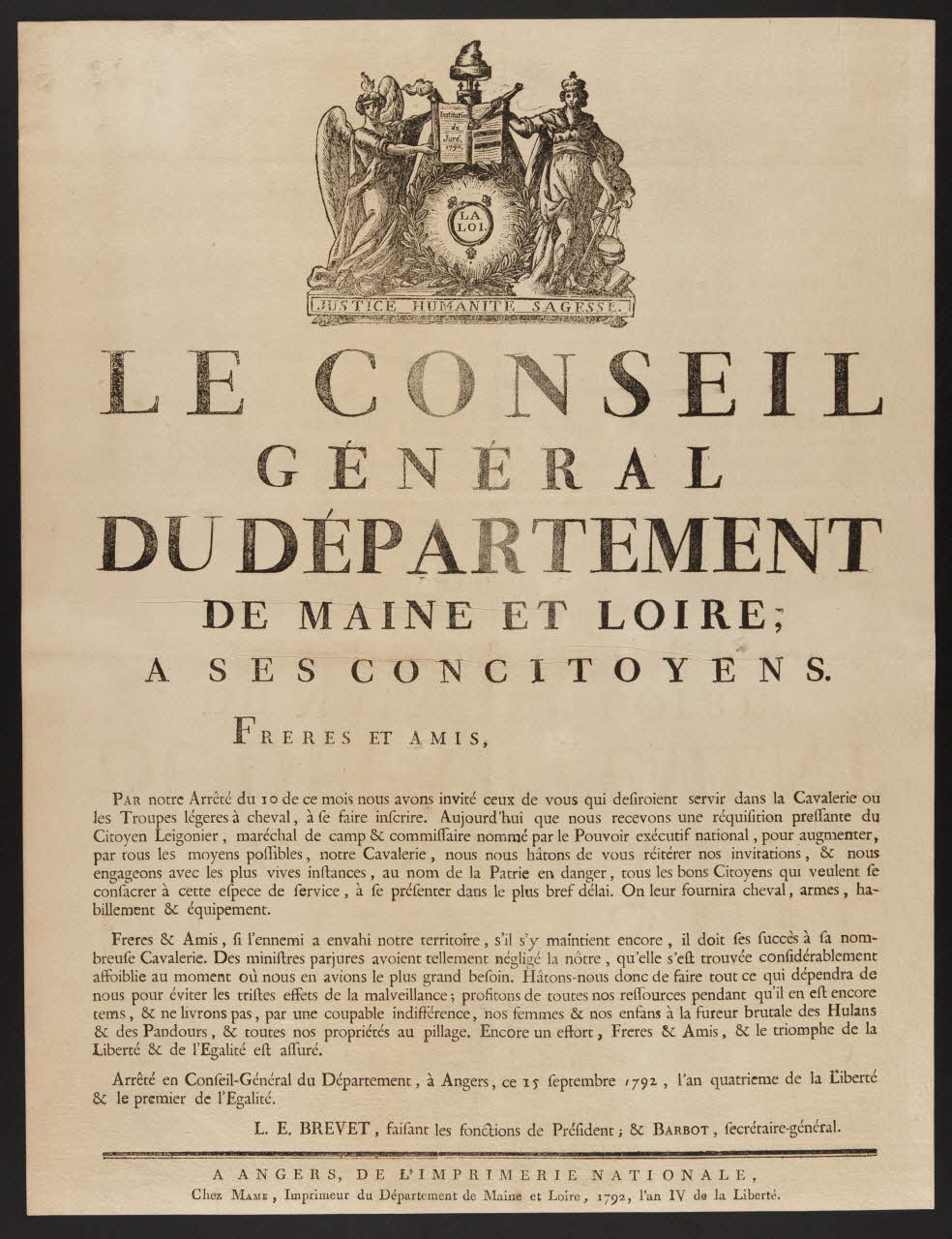 estampe Recrutement pour la cavalerie 1985.51.323 Photo