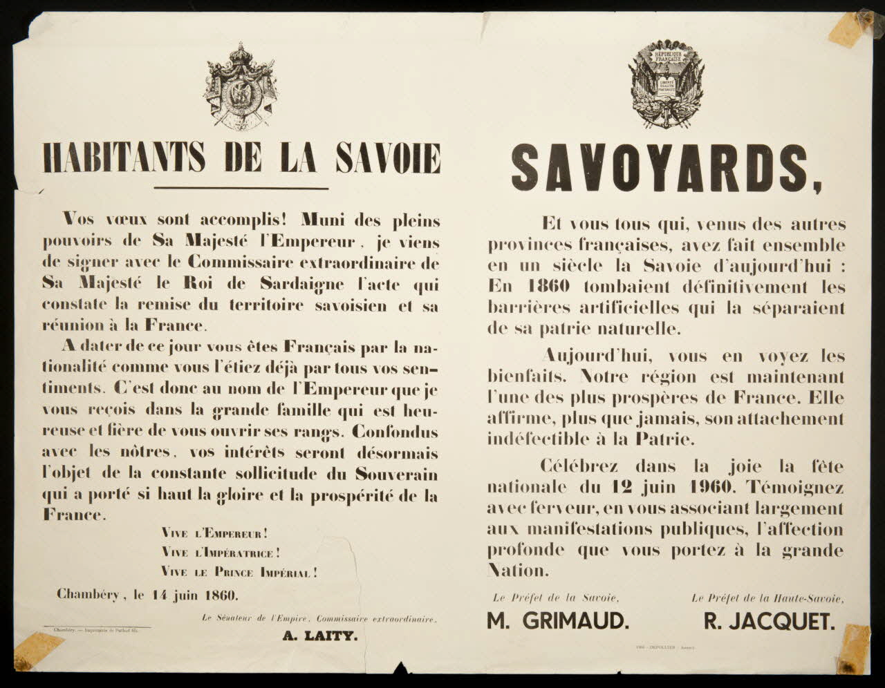 estampe HABITANTS DE LA SAVOIE 1860 1985.51.327 Photo