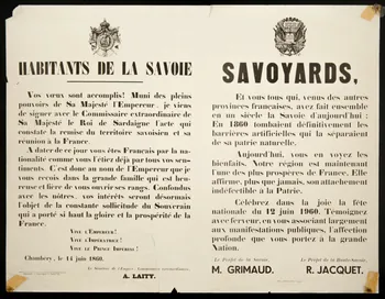 estampe HABITANTS DE LA SAVOIE 1860 1985.51.327 Photo