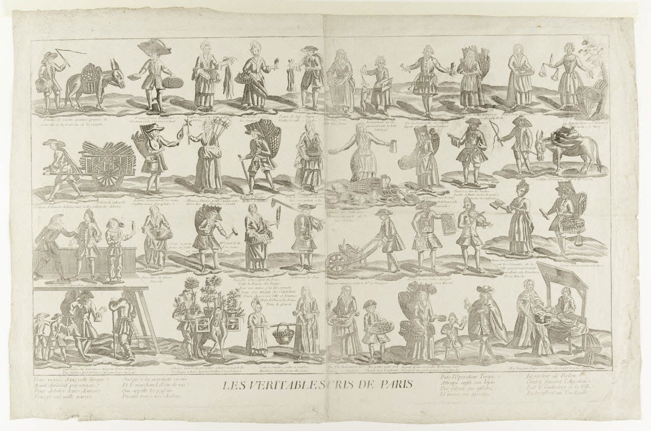 estampe LES VERITABLES CRIS DE PARIS. 1985.51.376 Photo