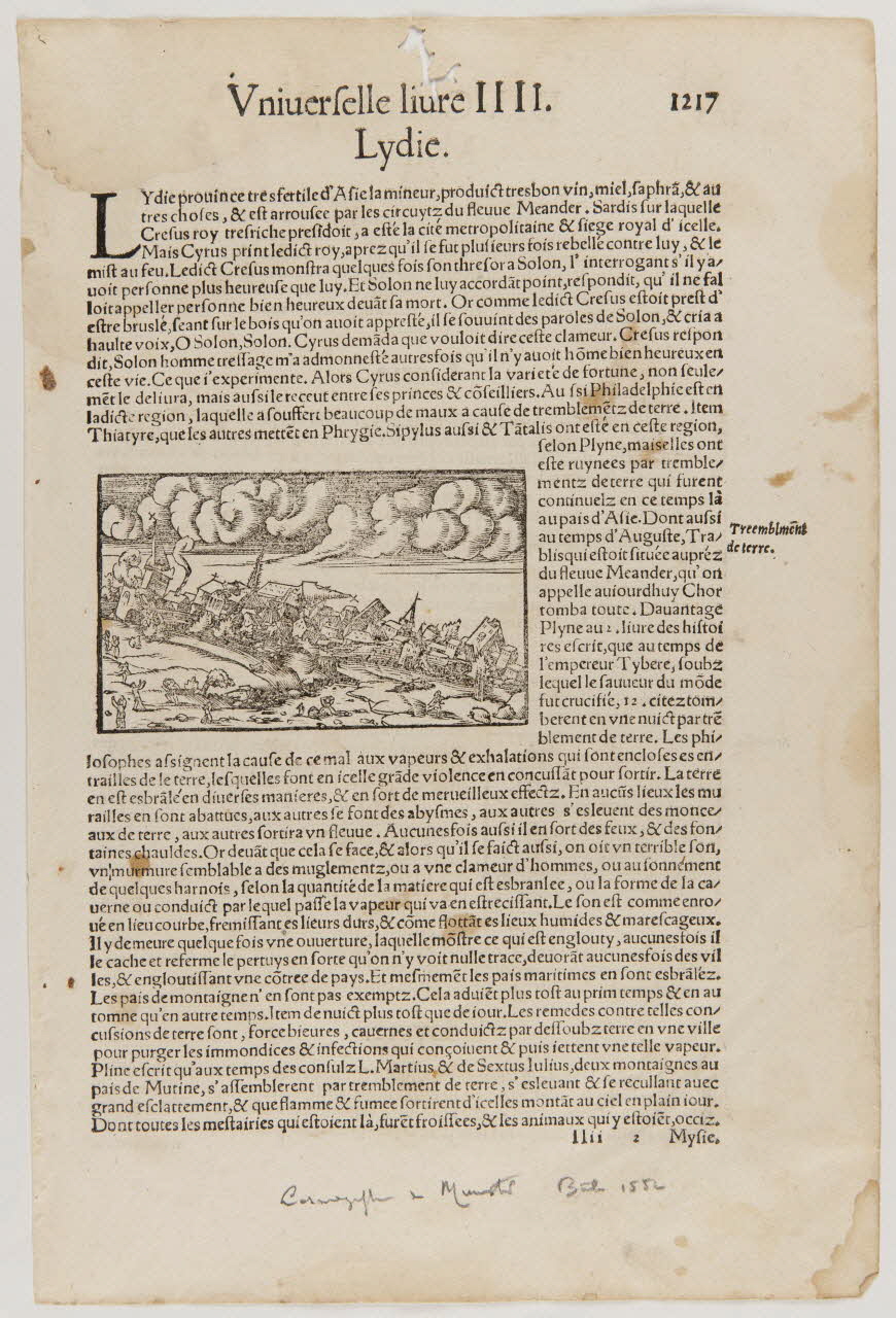 estampe Vniuerfelle liure IIII.  Lydie. 1985.51.385 Photo