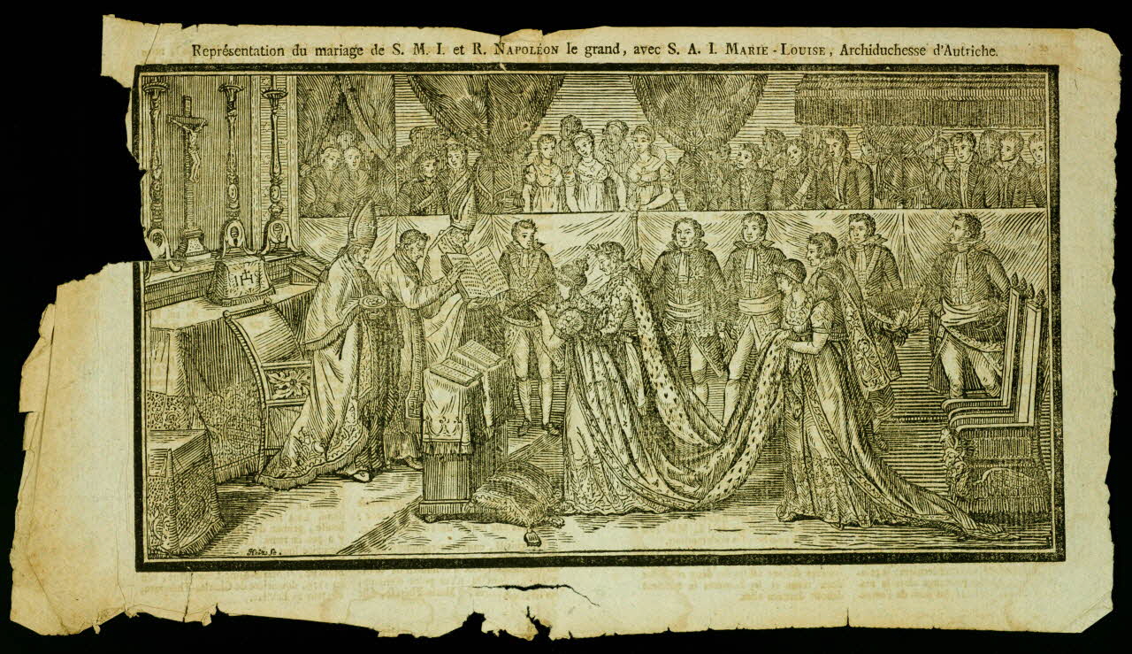 estampe Représentation du mariage de S. M. I. et R. NAPOLEON le grand, avec S.A.I. MARIE-LOUISE, Archiduchesse d'Autriche. 1985.51.390 Photo