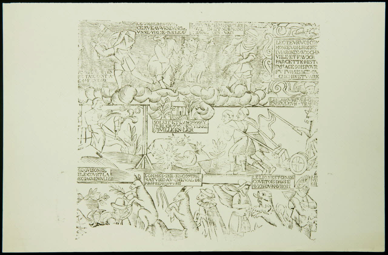 estampe Planche de différentes scènes 1985.51.401.1 Photo