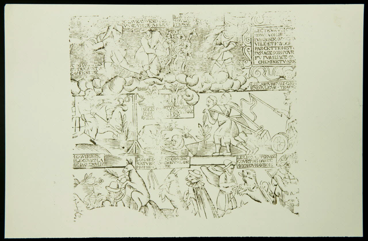 estampe Planche de différentes scènes 1985.51.401.2 Photo