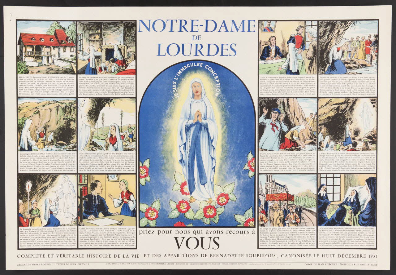 estampe NOTRE-DAME  DE  LOURDES 1985.51.414.1 Photo