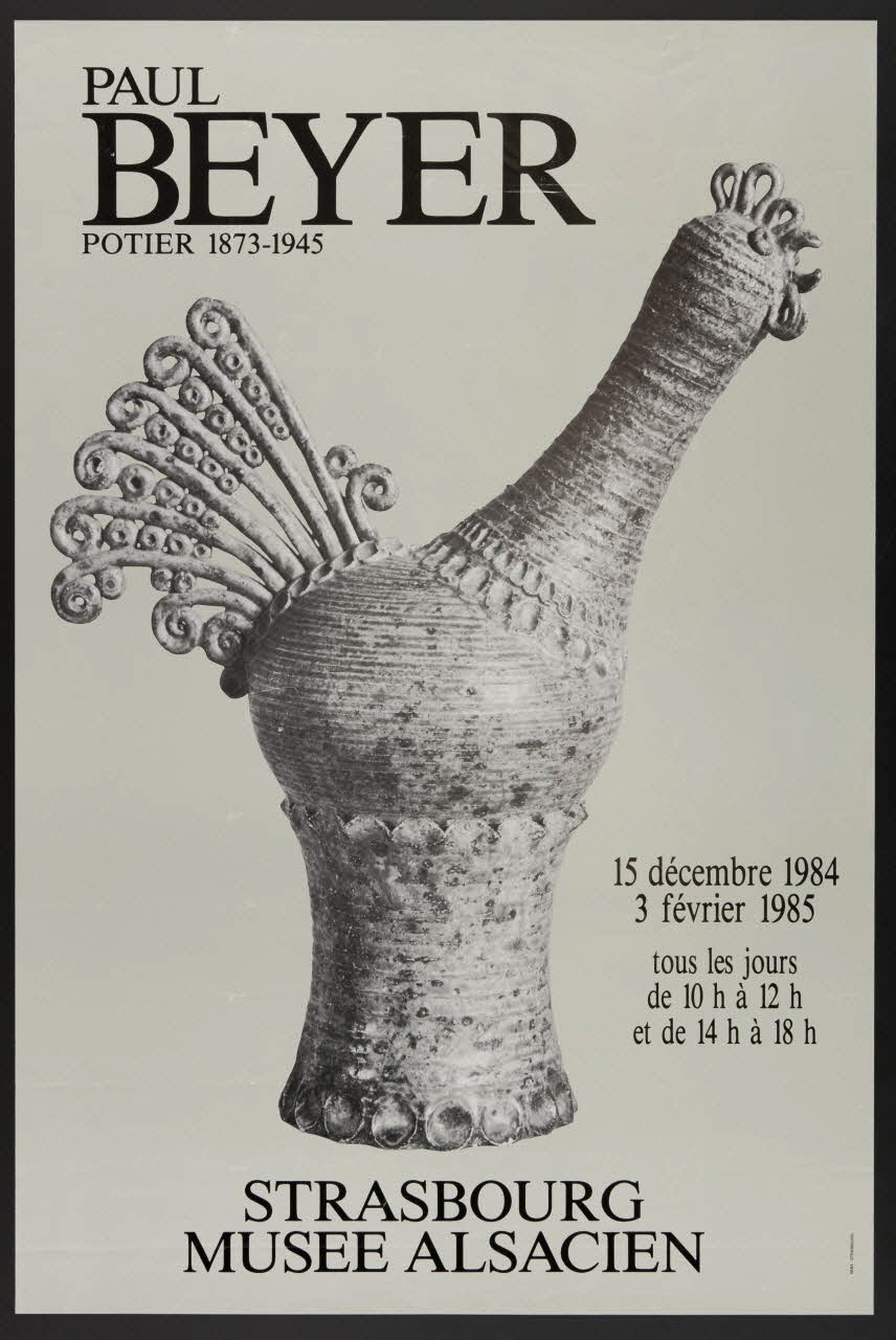 estampe PAUL  BEYER  POTIER 1873-1945  15 décembre 1984  3 février 1985  STRASBOURG  MUSEE ALSACIEN 1985.51.415 Photo