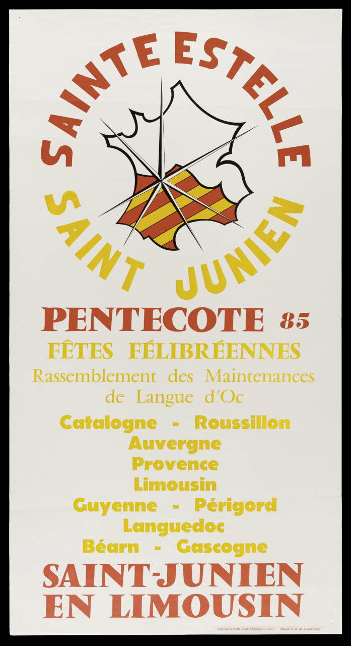 estampe PENTECOTE 85  FÊTES FELIBREENNES 1985.51.417 Photo