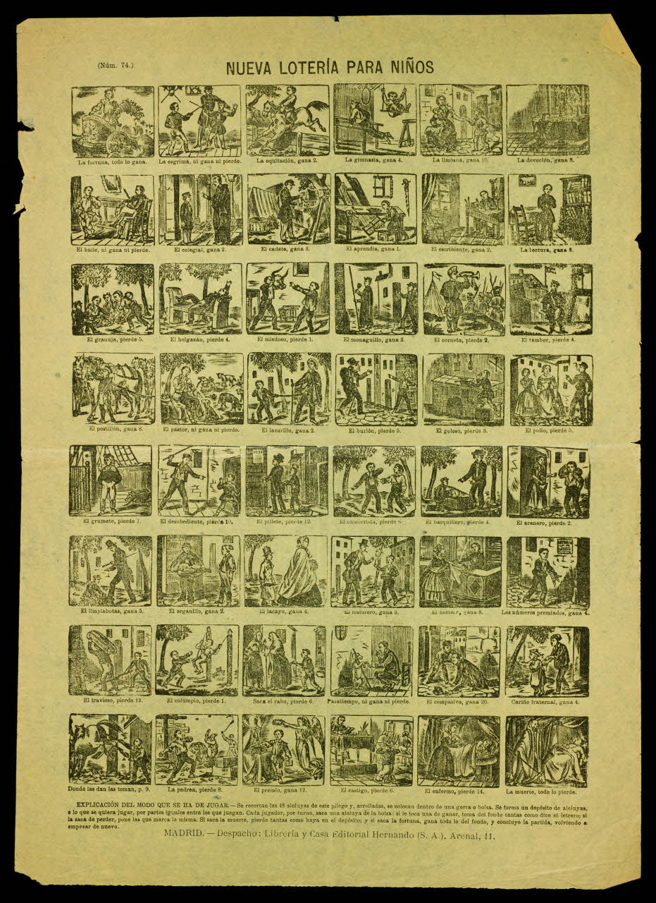 estampe NUEVA LOTERIA PARA NINOS 1985.51.419 Photo