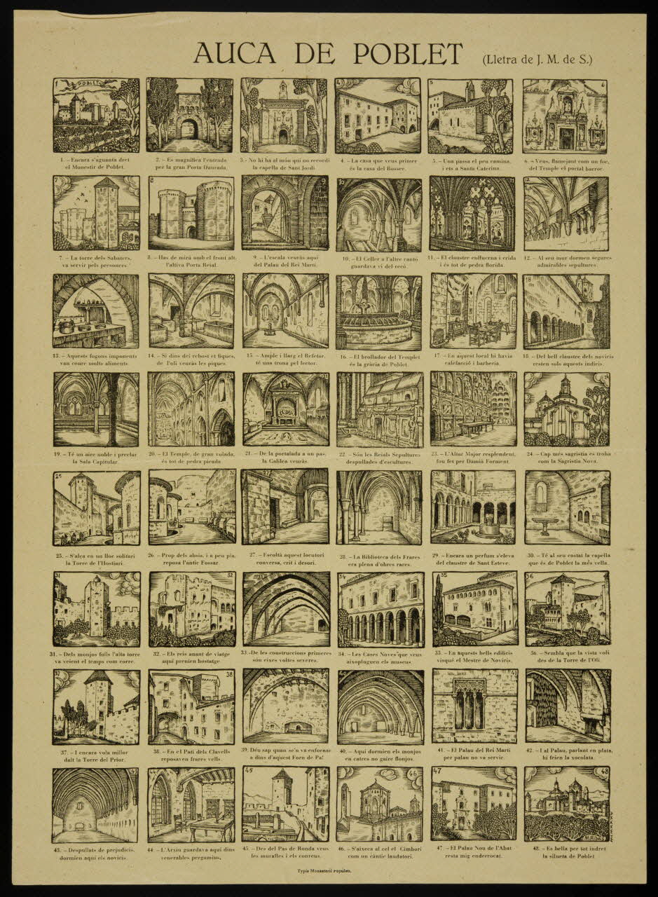 estampe AUCA DE POBLET 1985.51.422 Photo