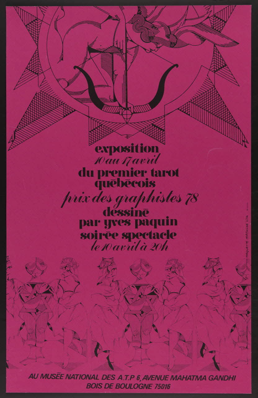 estampe exposition  du premier tarot  québècois 1978 1985.51.436 Photo