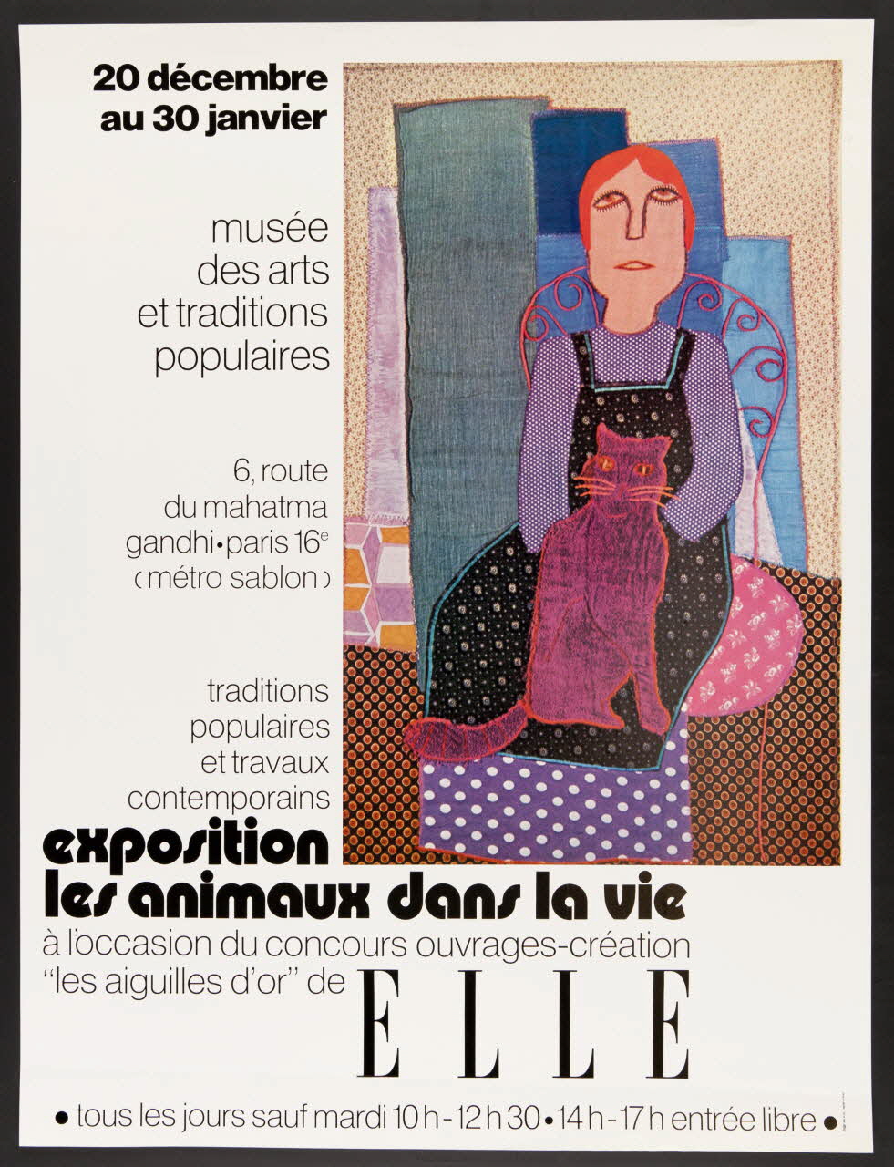 estampe musée  des arts  et traditions  populaires  exposition  les animaux dans la vie 1985.51.439 Photo
