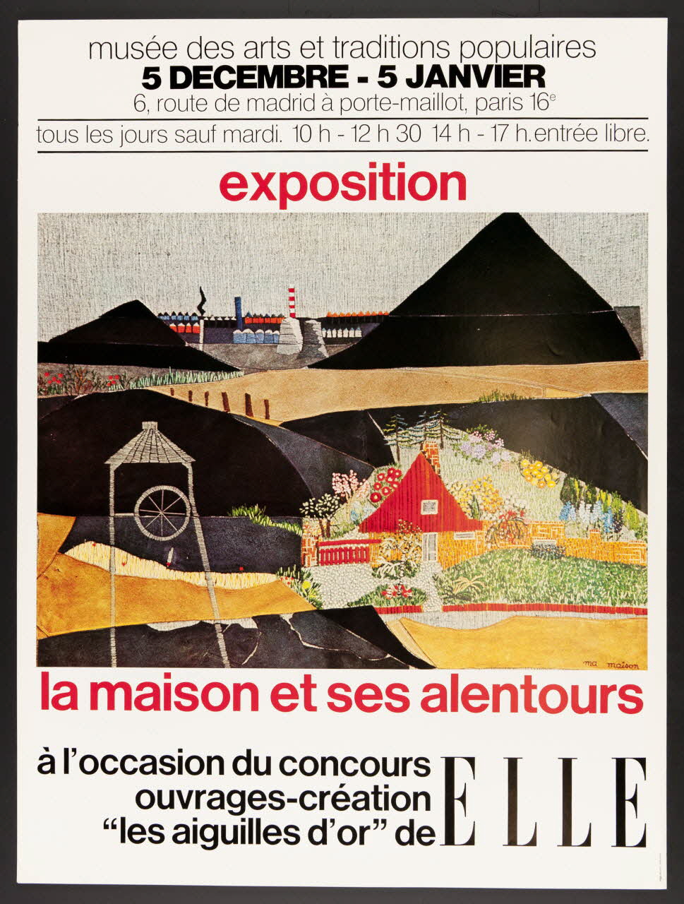 estampe musée des arts et traditions populaires  exposition  la maison et ses alentours 1985.51.440 Photo