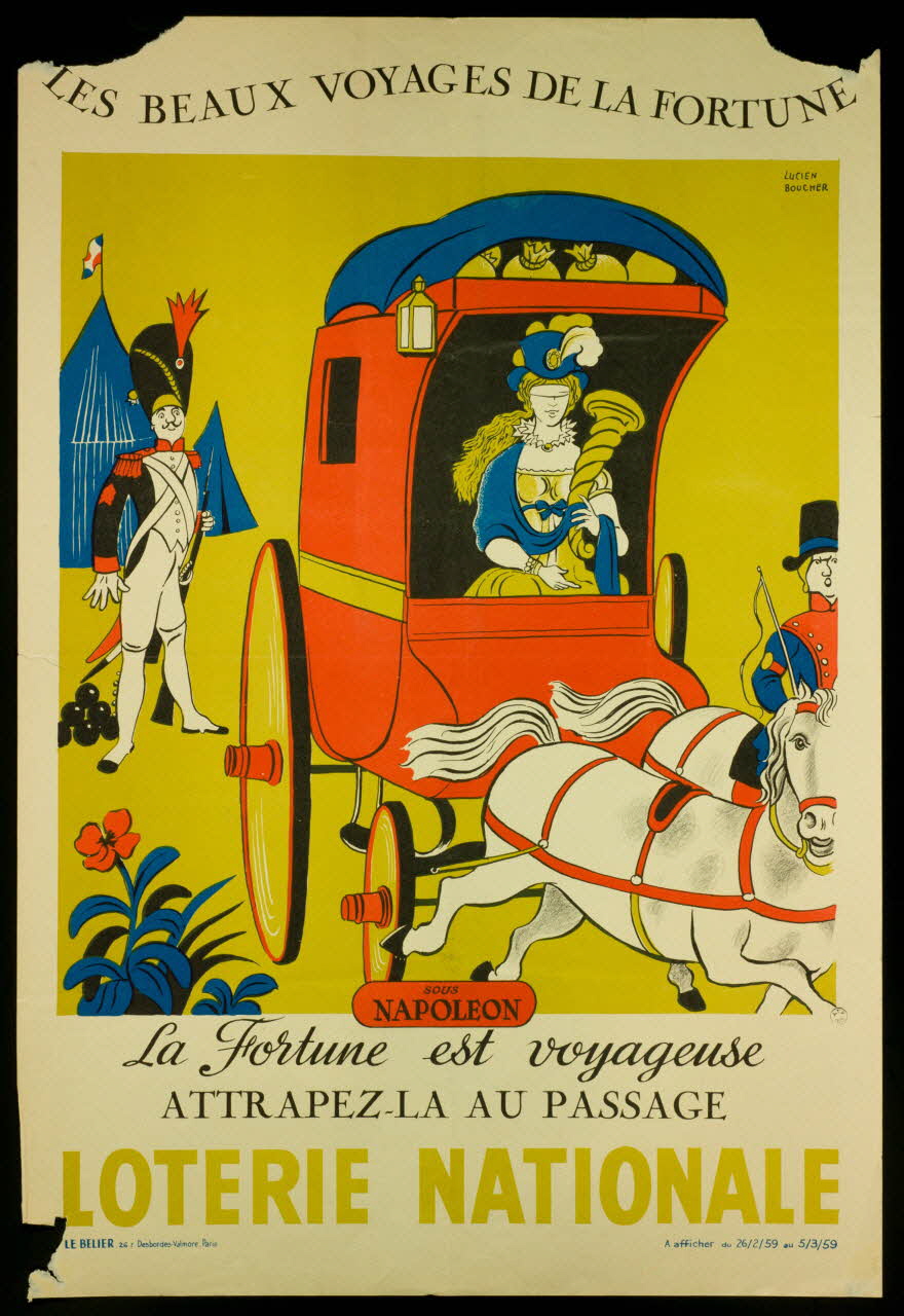 estampe LES BEAUX VOYAGES DE LA FORTUNE  LOTERIE NATIONALE 1985.51.451 Photo