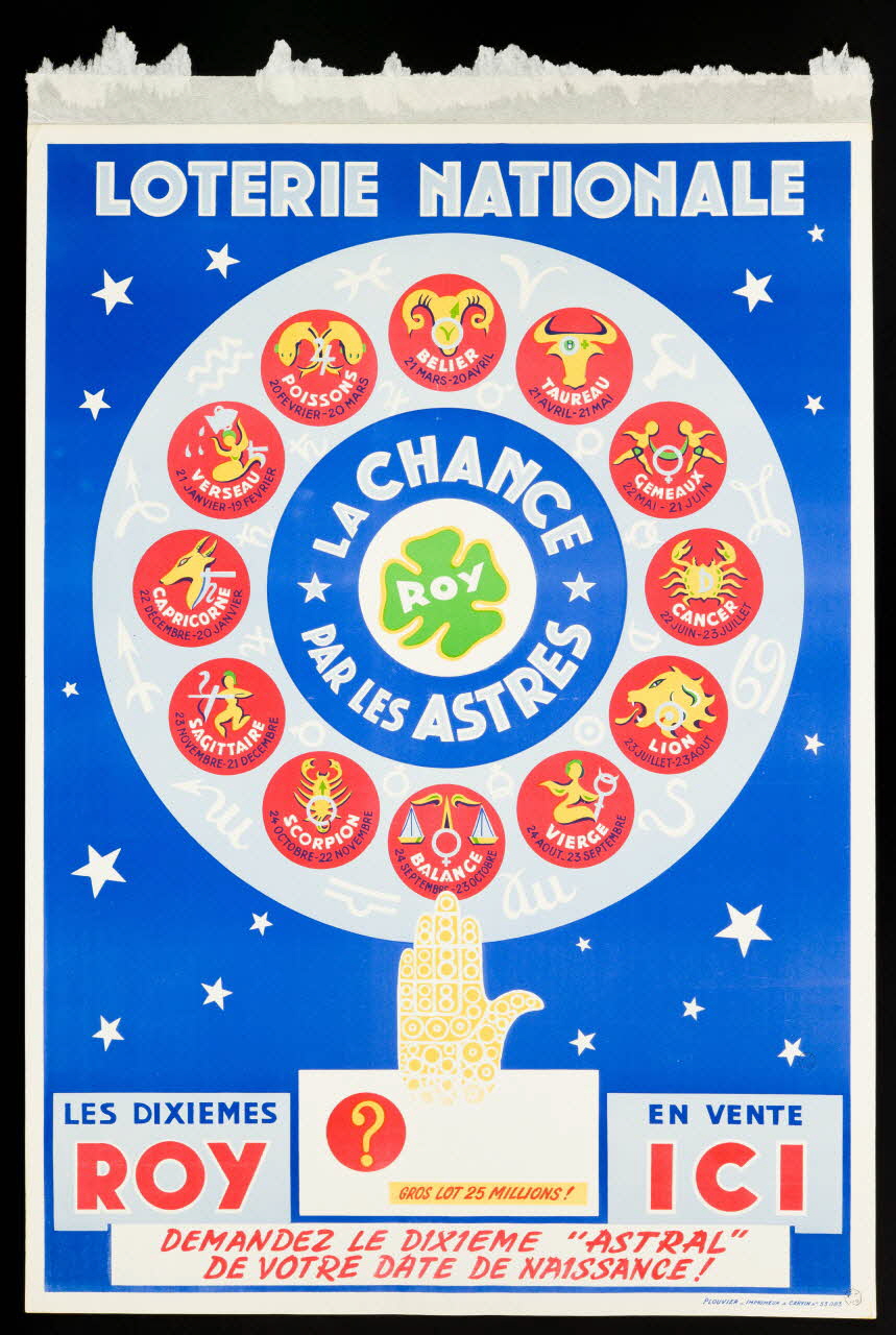 Plouvier estampe LOTERIE NATIONALE Ile-de-France, France 1953 1985.51.464 Photo