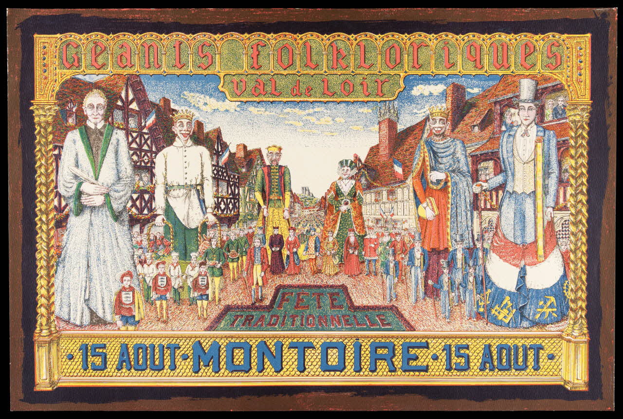 estampe Géants Folkloriques  Val de Loire  FÊTE  TRADITIONNELLE  15 AOUT MONTOIRE 1985.51.494.1 Photo