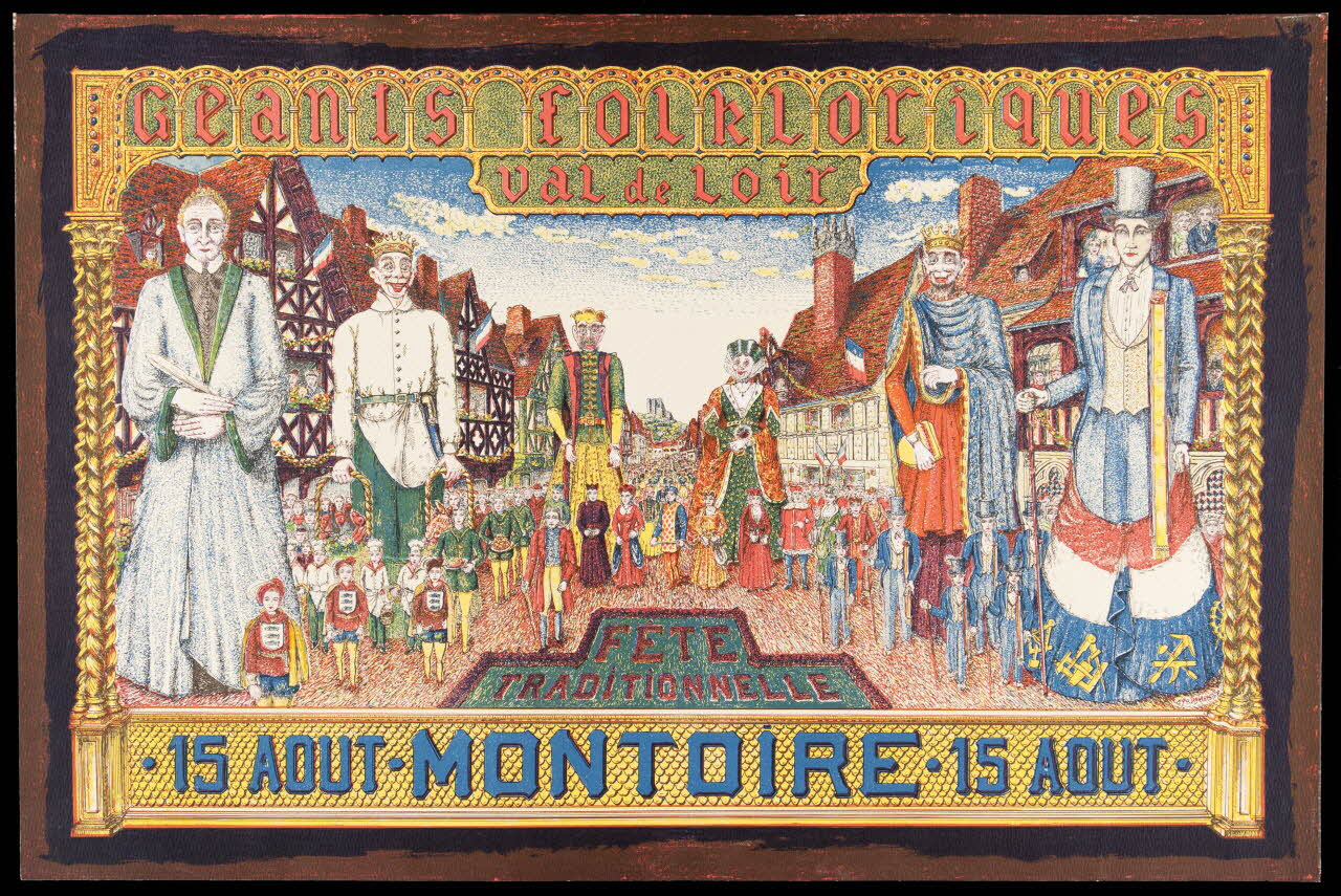 estampe Géants Folkloriques  Val de Loir  FÊTE  TRADITIONNELLE  15 AOUT MONTOIRE 1985.51.494.2 Photo