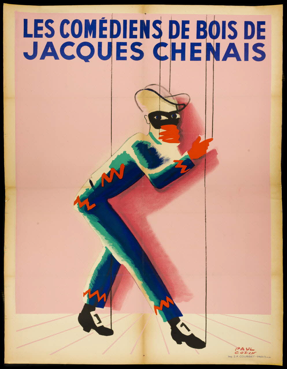Paul Colin ; Courbet affiche LES COMÉDIENS DE BOIS DE  JACQUES CHENAIS 1951 1985.51.501 Photo
