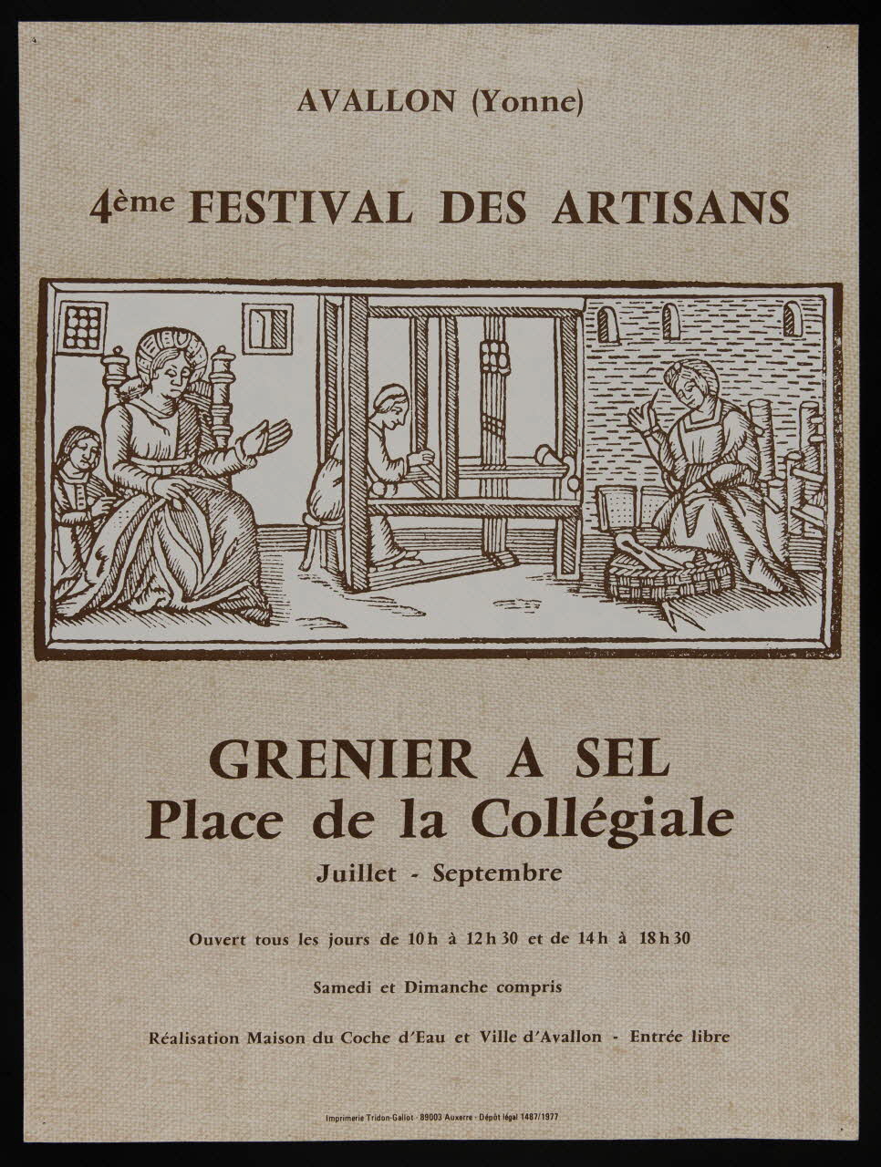 estampe AVALLON (Yonne)  4ème FESTIVAL DES ARTISANS 1985.51.511 Photo
