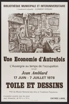 estampe Une Economie d'Autrefois  L'Auvergne au temps de l'occupation 1985.51.515  Photo