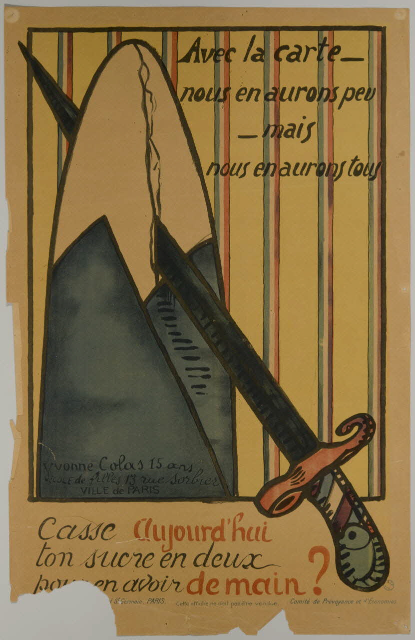 estampe Avec la carte -  nous en aurons peu  - mais  nous en aurons tous 1985.51.521 Photo