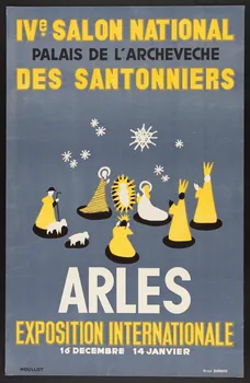 estampe IVe SALON NATIONAL DES SANTONNIERS  PALAIS DE L'ARCHEVECHE  ARLES 1985.51.534  Photo