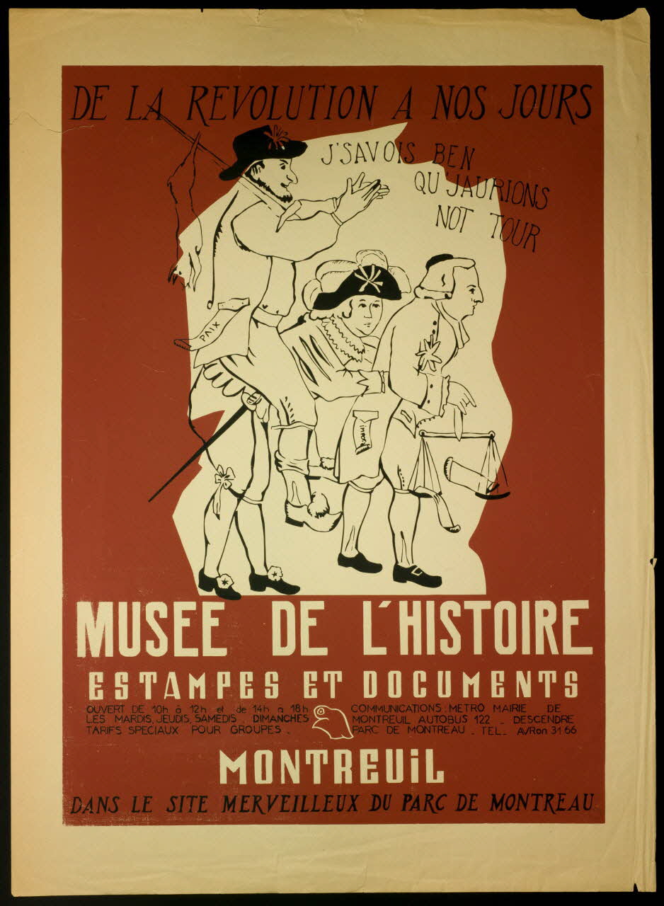estampe DE LA REVOLUTION A NOS JOURS  MUSEE DE L'HISTOIRE  ESTAMPES ET DOCUMENTS  MONTREUIL 1985.51.551 Photo