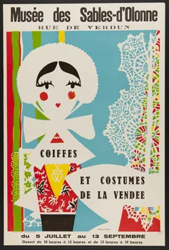 estampe Musée des Sables-d'Olonne  RUE DE VERDUN  COIFFES  ET COSTUMES  DE LA VENDEE 1985.51.553 Photo Mucem