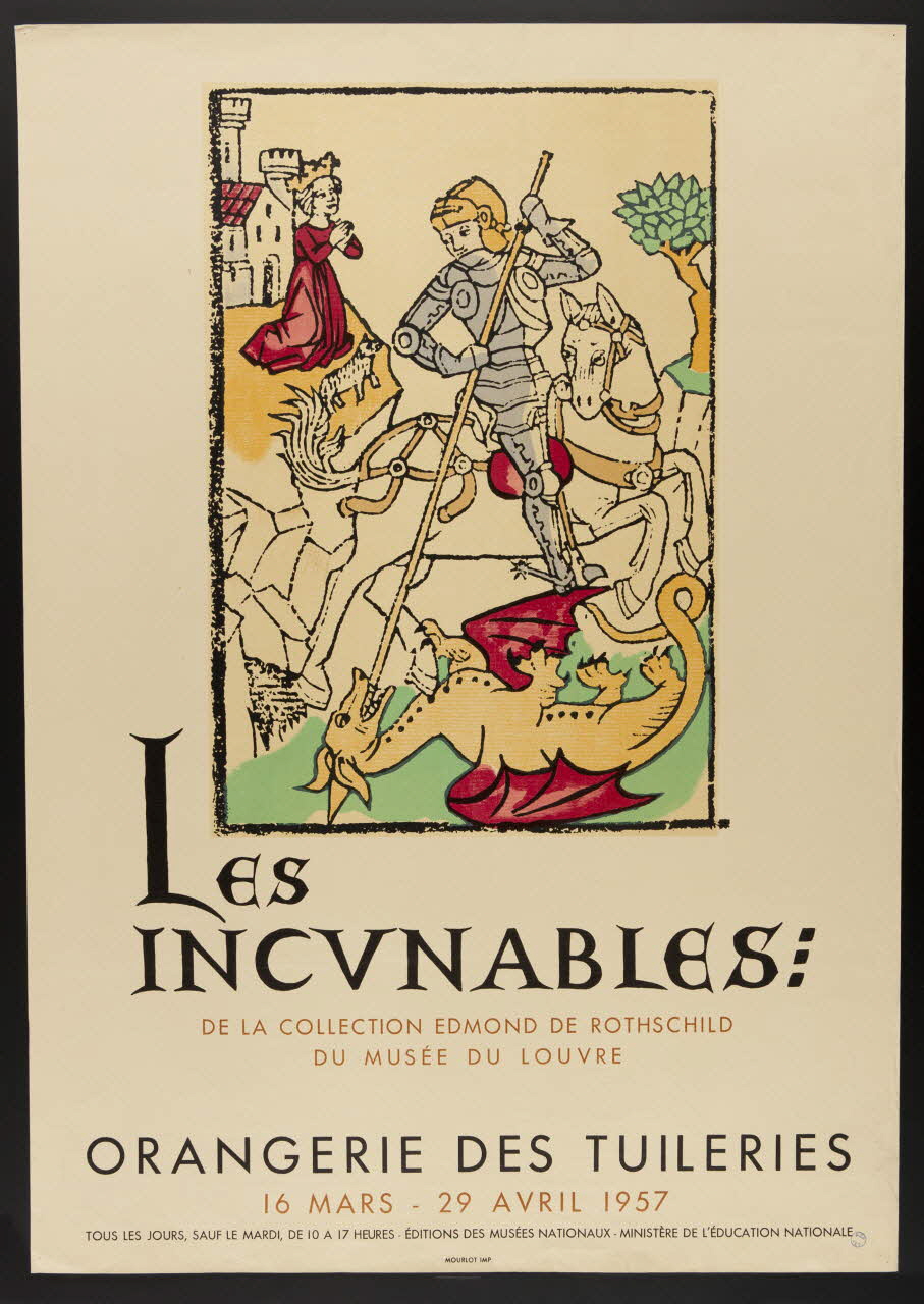 estampe Les  INCUNABLES  DE LA COLLECTION EDMOND DE ROTHSCHILD  DU MUSEE DU LOUVRE  ORANGERIE DES TUILERIES  16 MARS - 29 AVRIL 1957 1985.51.565 Photo