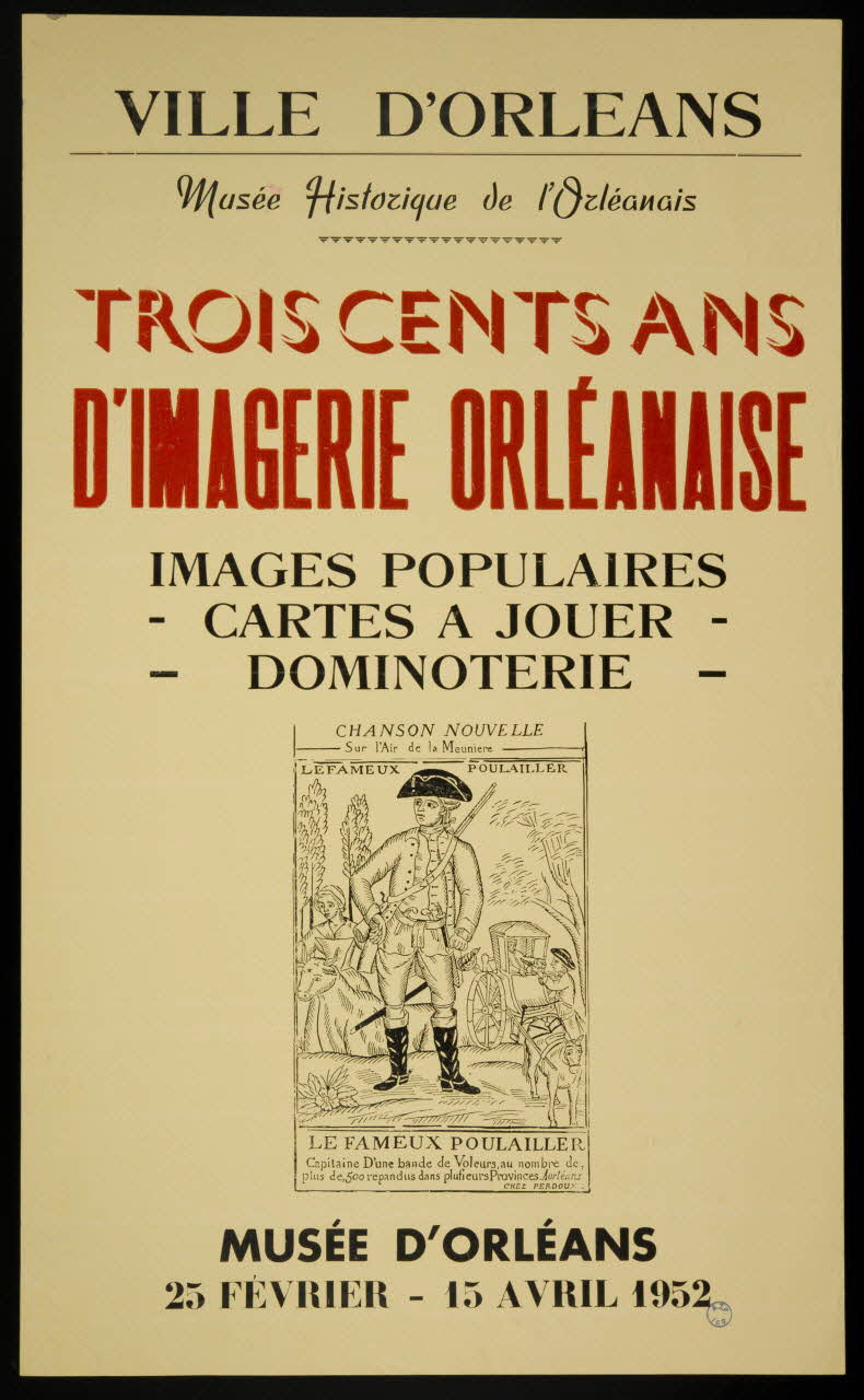 estampe VILLE D'ORLEANS  Musée Historique de l'Orléanais  TROIS CENTS ANS  D'IMAGERIE ORLEANAISE  IMAGERIES POPULAIRES  - CARTES A JOUER -  - DOMINOTERIE - 1985.51.567 Photo