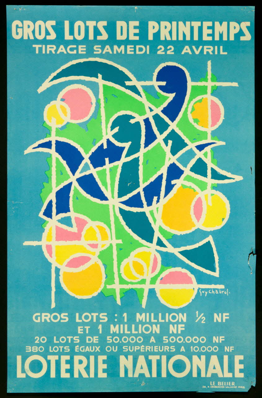 estampe GROS LOTS DE PRINTEMPS  LOTERIE NATIONALE 1985.51.585 Photo