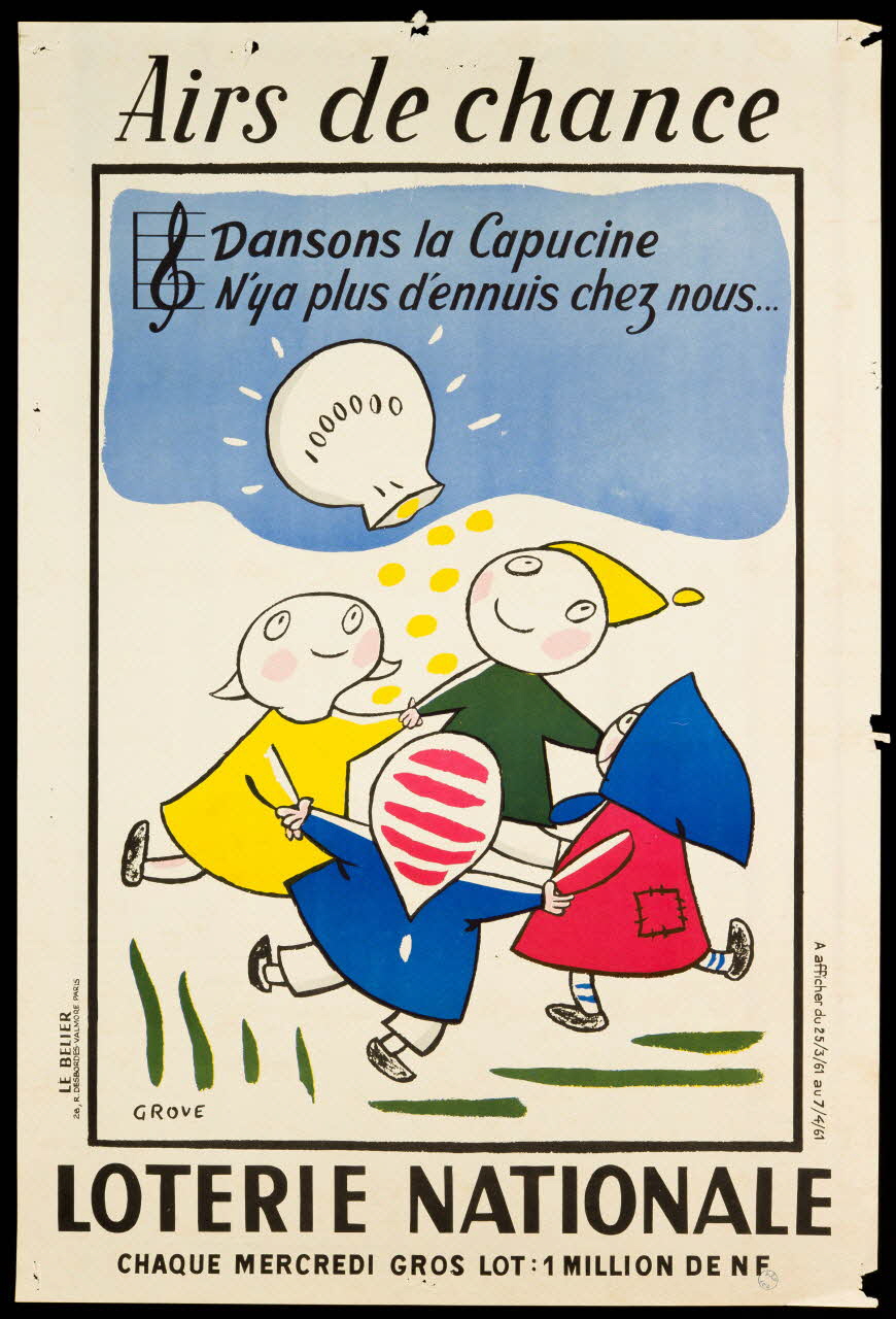 estampe Airs de chance  LOTERIE NATIONALE 1985.51.592 Photo