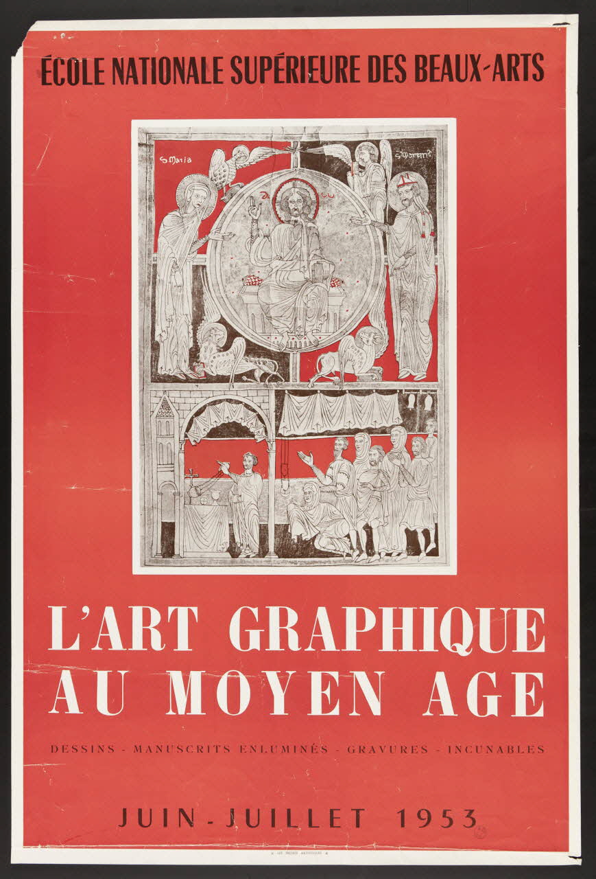 estampe L'ART GRAPHIQUE  AU MOYEN AGE 1953 1985.51.595 Photo