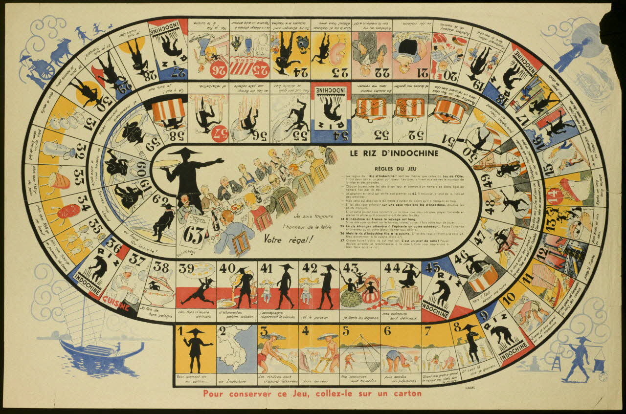 jeu de l'oie LE RIZ D'INDOCHINE 1985.51.600 Photo