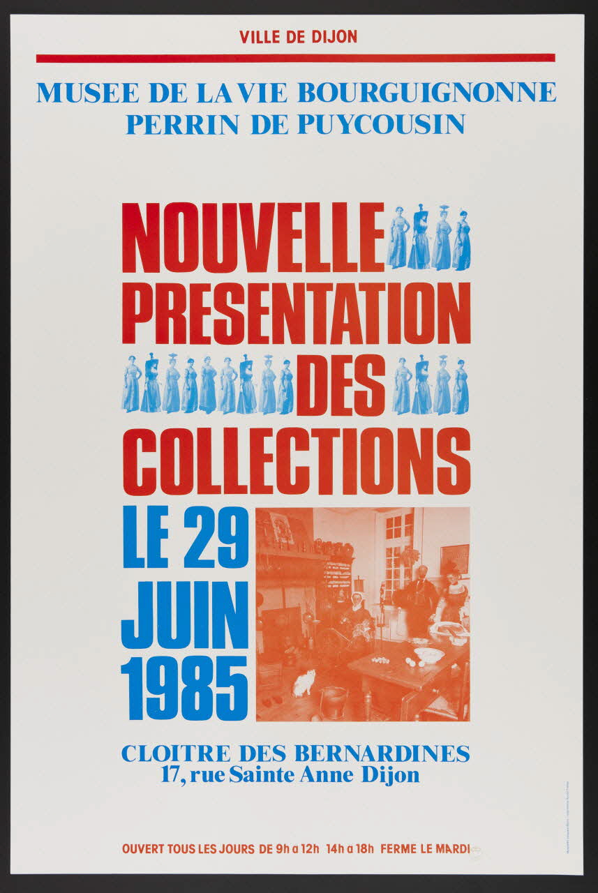 estampe MUSEE DE LA VIE BOURGUIGNONNE  PERRIN DE PUYCOUSIN  NOUVELLE  PRESENTATION  DES  COLLECTIONS 1985.51.603 Photo